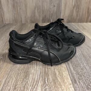 Puma Tazon 6 Fracture Youth US Size 12C All Black 191447-01 Sneaker Shoes